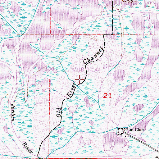 Topographic Map of Old River Channel Jordan River, UT