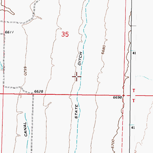 Topographic Map of Old State Ditch, UT