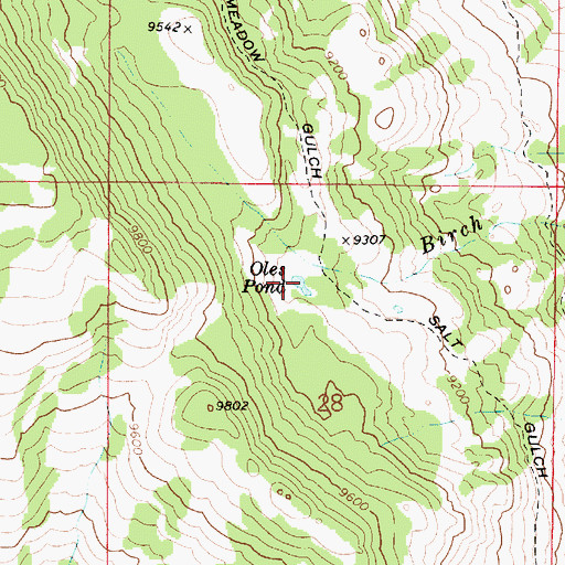 Topographic Map of Oles Pond, UT
