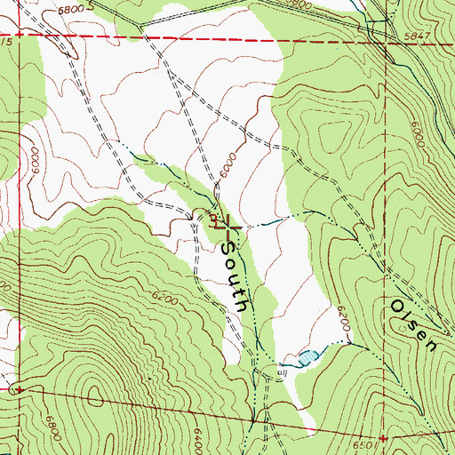 Topographic Map of Olsen Canyon, UT
