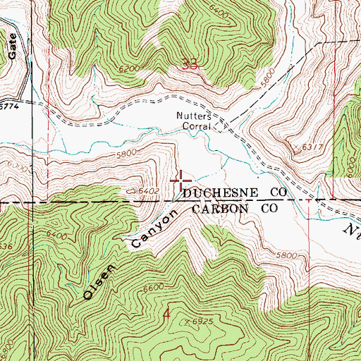 Topographic Map of Olsen Canyon, UT