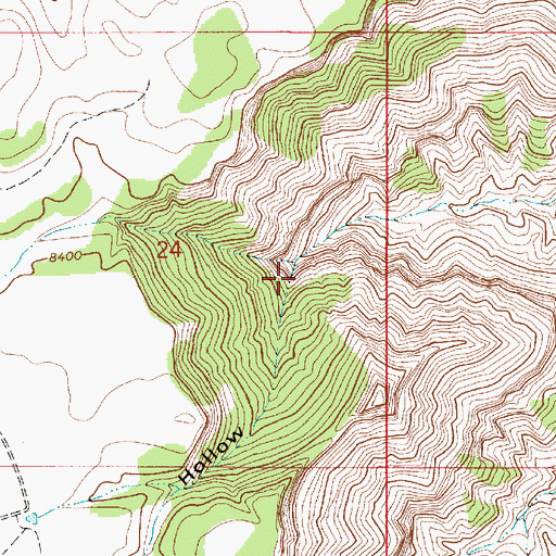 Topographic Map of Olsen Hollow, UT