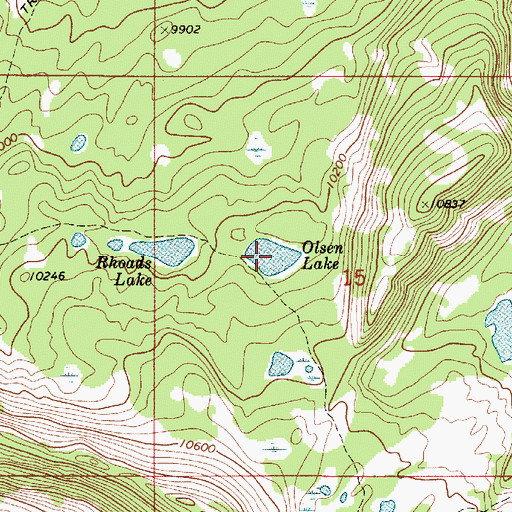 Topographic Map of Olsen Lake, UT