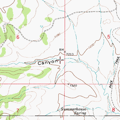 Topographic Map of Omans Ranch, UT