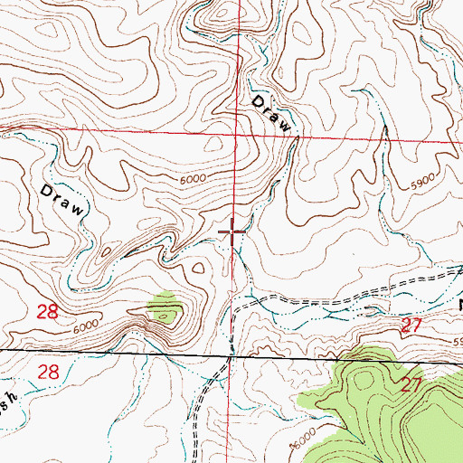 Topographic Map of Open Ridge Draw, UT