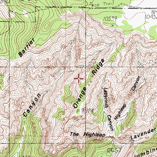 Topographic Map of Orange Ridge, UT