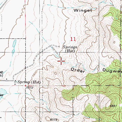 Topographic Map of Order Dugway Canyon, UT