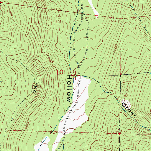 Topographic Map of Order Canyon, UT