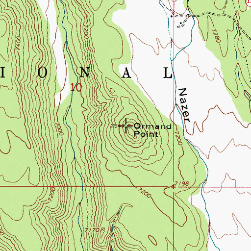 Topographic Map of Ormand Point, UT
