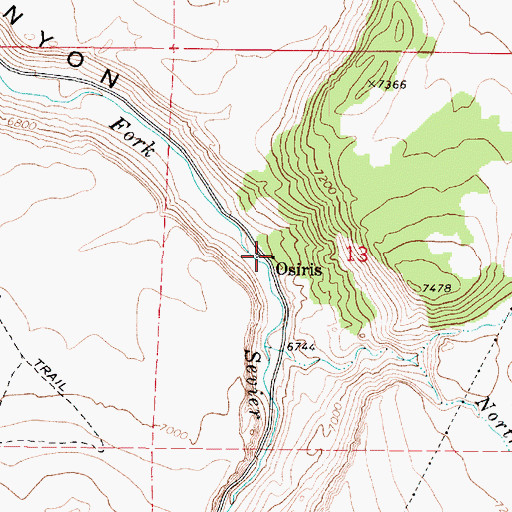 Topographic Map of Osiris, UT