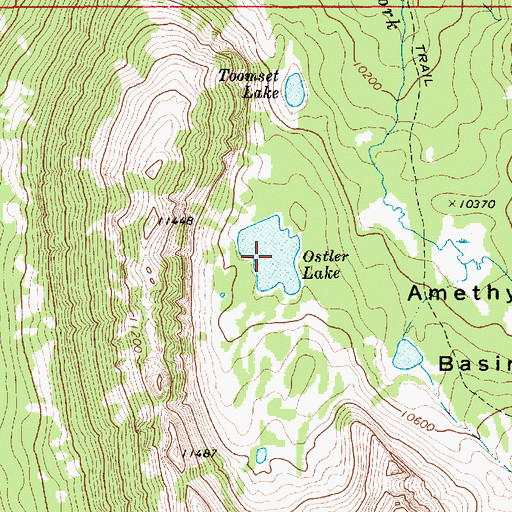 Topographic Map of Ostler Lake, UT