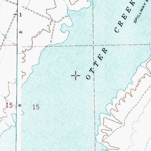 Topographic Map of Otter Creek Reservoir, UT