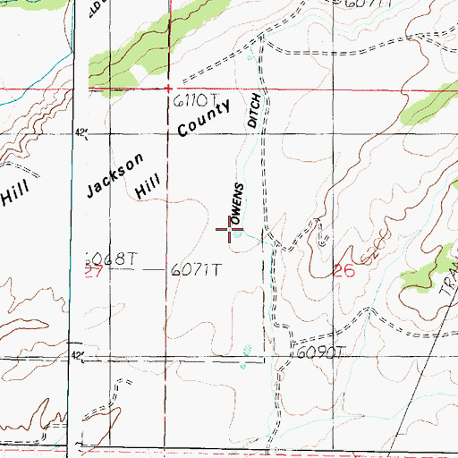 Topographic Map of Owens Ditch, UT