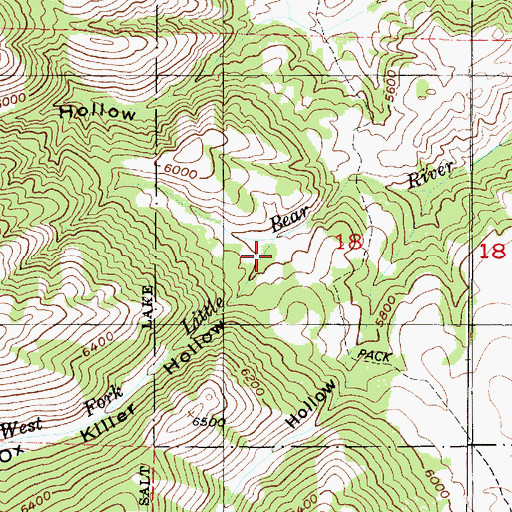 Topographic Map of Ox Killer Hollow, UT