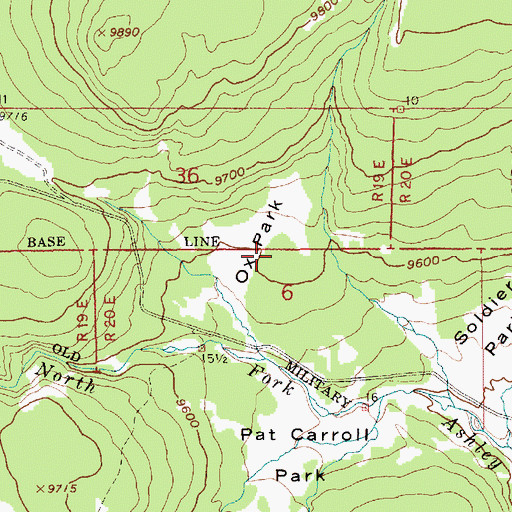 Topographic Map of Ox Park, UT