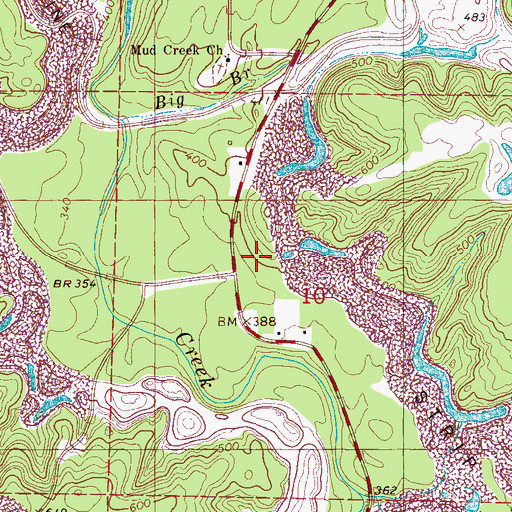 Topographic Map of Mud Creek, AL