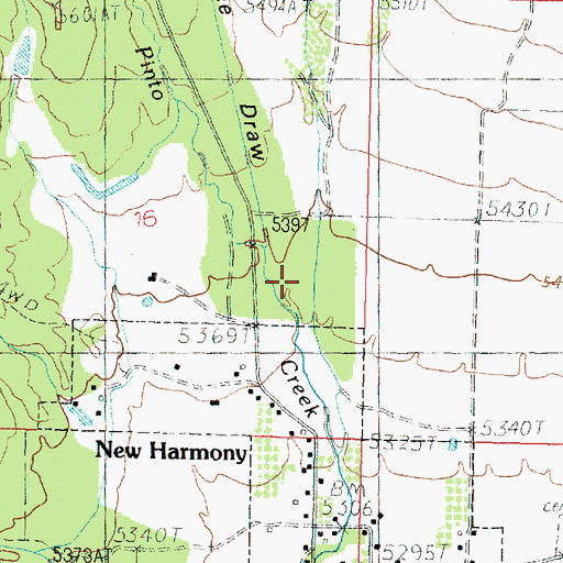 Topographic Map of Pace Draw, UT
