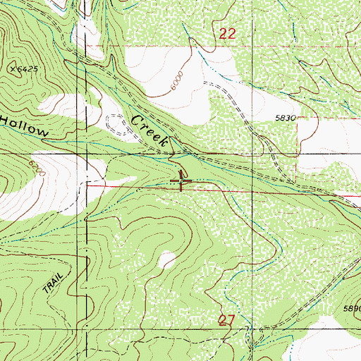 Topographic Map of Paces Hollow, UT