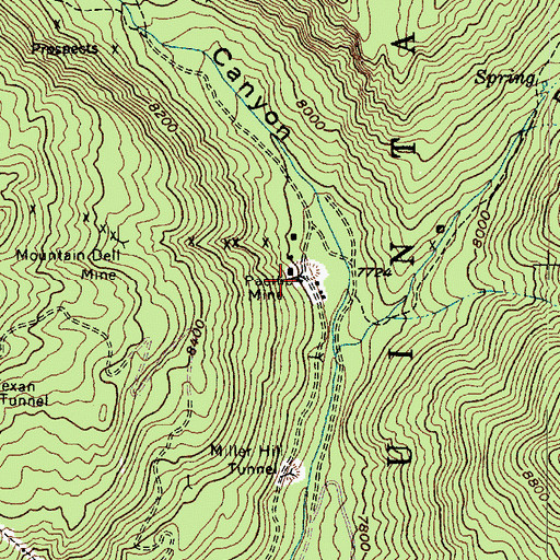 Topographic Map of Pacific Mine, UT