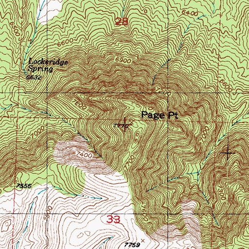 Topographic Map of Page Point, UT