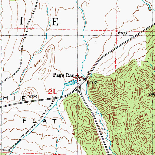 Topographic Map of Page Ranch, UT