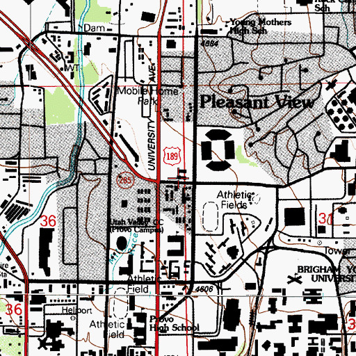 Topographic Map of Page School, UT