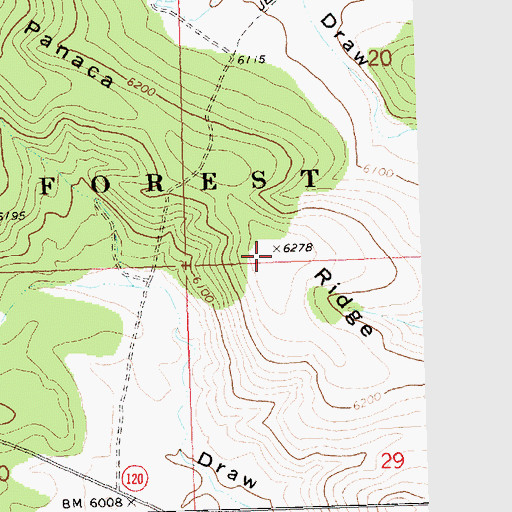 Topographic Map of Panaca Ridge, UT