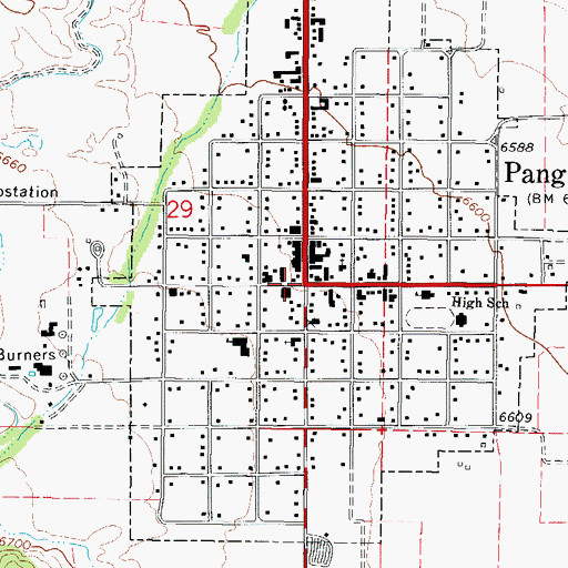 Topographic Map of Panguitch, UT