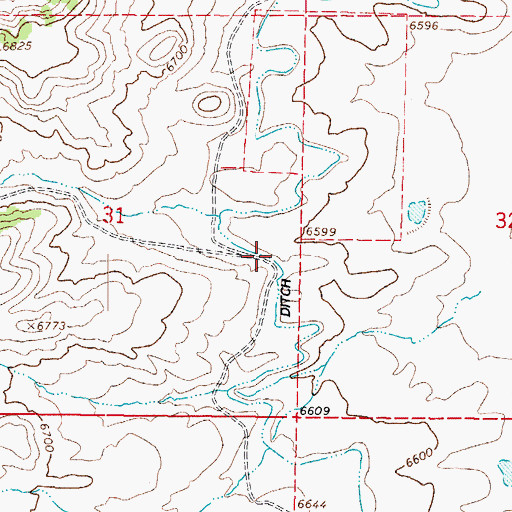 Topographic Map of Panguitch Canal, UT