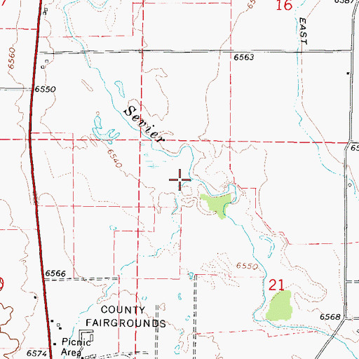 Topographic Map of Panguitch Creek, UT