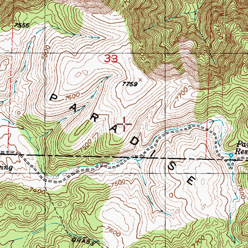 Topographic Map of Paradise, UT