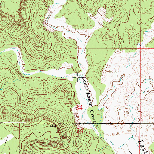 Topographic Map of Paradise Canyon, UT