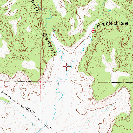 Topographic Map of Paradise Canyon, UT