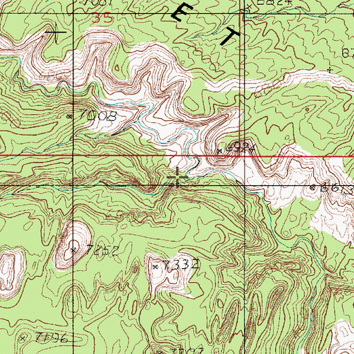 Topographic Map of Paradise Draw, UT