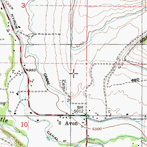 Topographic Map of Paradise Dry Canyon, UT