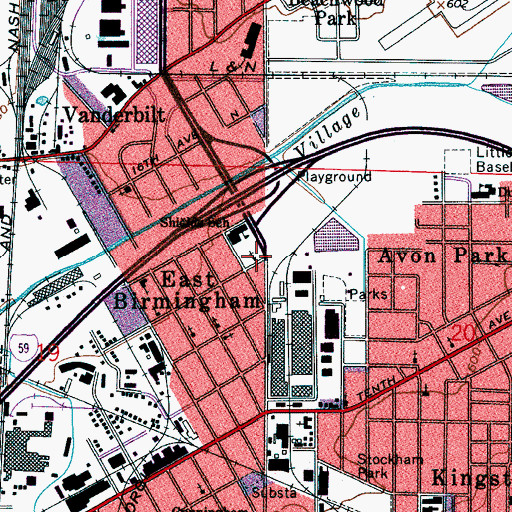 Topographic Map of New Bethel Baptist Church, AL