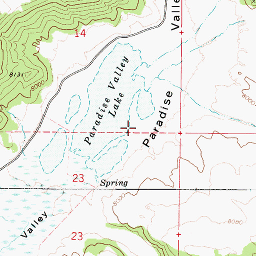 Topographic Map of Paradise Valley, UT