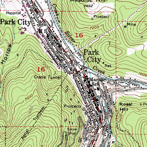 Topographic Map of Park City, UT