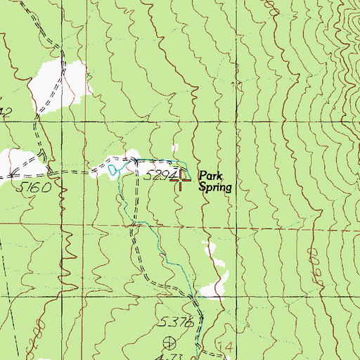 Topographic Map of Park Spring, UT