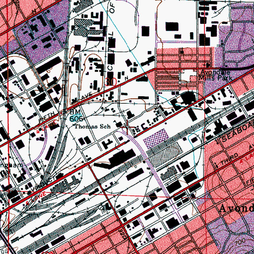 Topographic Map of New Hope Baptist Church, AL