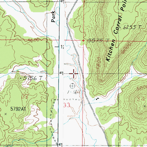 Topographic Map of Park Wash, UT