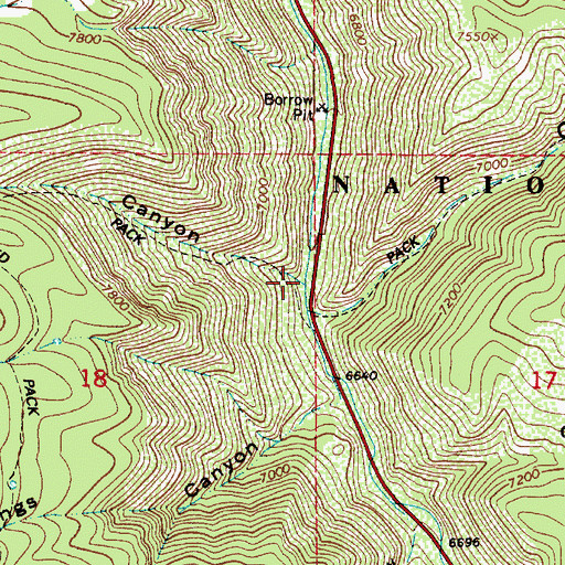 Topographic Map of Parker Canyon, UT