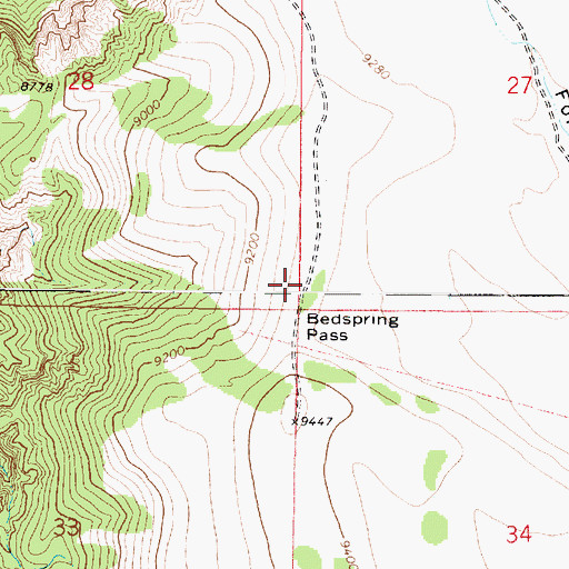 Topographic Map of Parker Mountain, UT