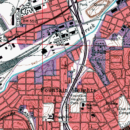 Topographic Map of New Salem Baptist Church, AL