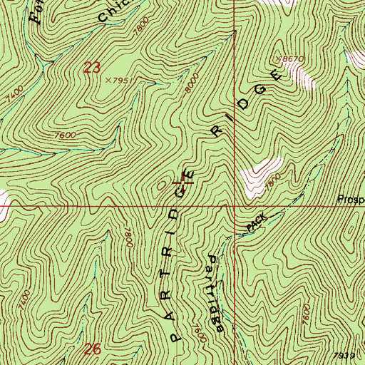 Topographic Map of Partridge Ridge, UT