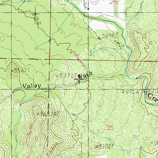 Topographic Map of Death Valley Wash, UT