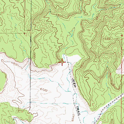 Topographic Map of Pasture Canyon, UT
