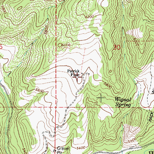 Topographic Map of Patrick Place, UT