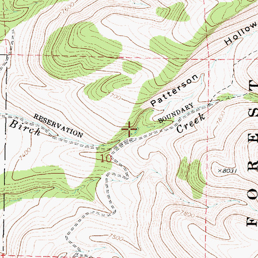Topographic Map of Patterson Hollow, UT