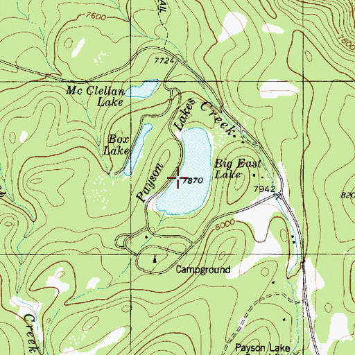 Topographic Map of Payson Lakes, UT